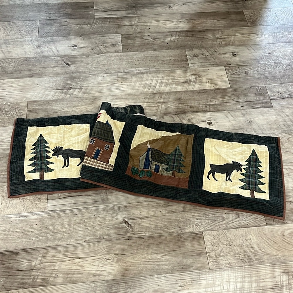 VTG Moose Christmas Curtain Valance